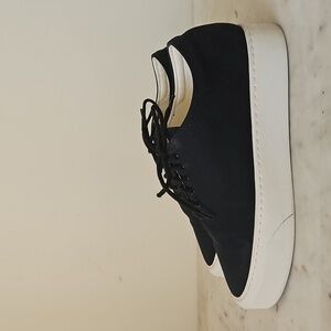 THE ROW: Black Mary H Minimalist Sneakers